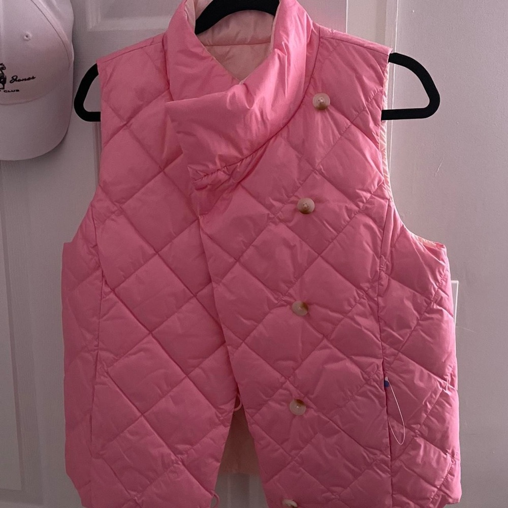 J. McLaughlin Pink Quilted Vest